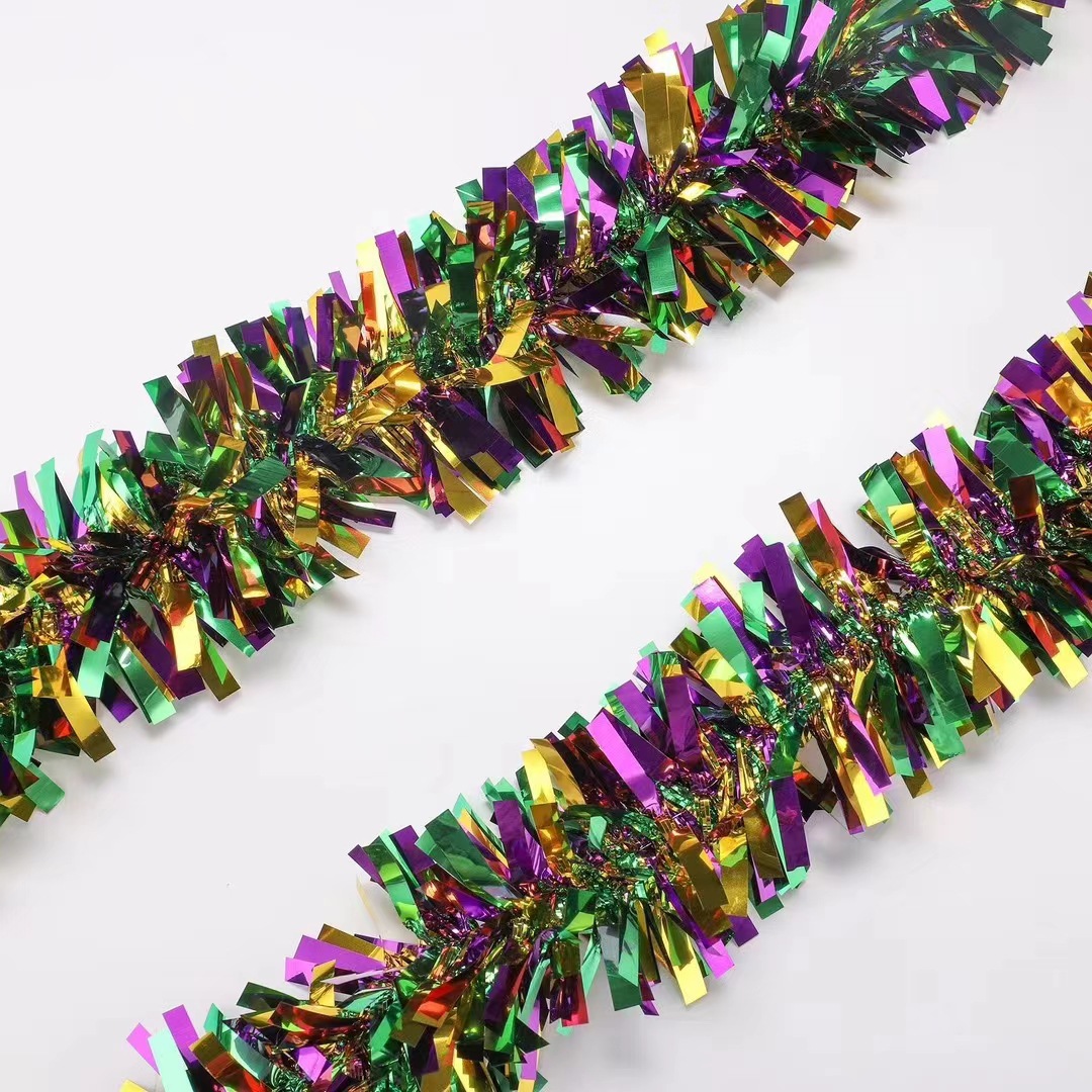 Transfronterizo Amazon Venta caliente carnaval cifrado color raya burbuja filamento actividad diseño decorativo lana raya Garland 2 M