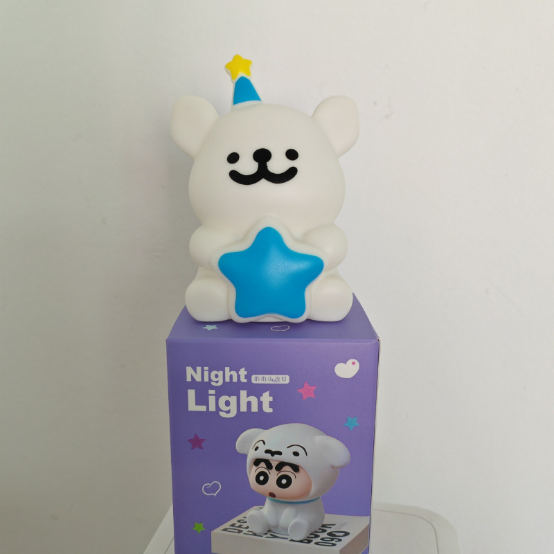 熊猫一二小夜灯卧室床头拍拍灯儿童睡眠布布护眼小夜灯一批发包邮|undefined