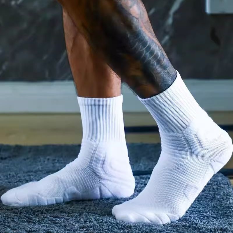 Basketball Socks Mid-Tube American Practical Towel Bottom Thickeneded Non-Slip Wear-Resistant Long-Tube Sports Socks Men's Elite Socks High-Top