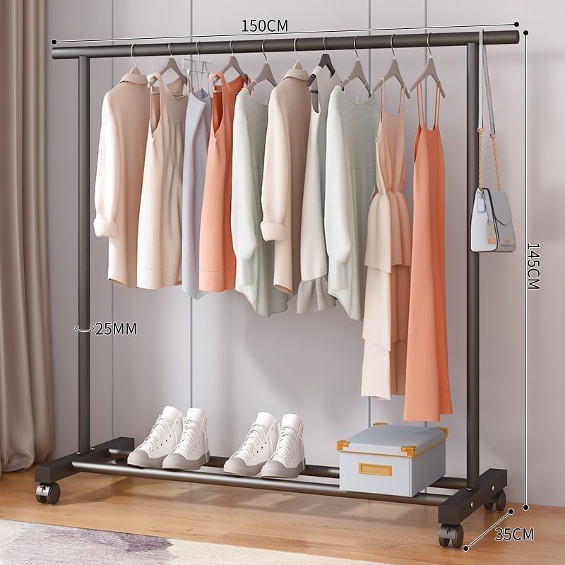 Rejilla de secado de un solo poste de arte de hierro simple Dormitorio doméstico Rejilla de secado de pulverización interior Balcón al aire libre Almacenamiento móvil portátil