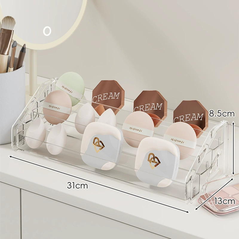 Acrylic Cosmetic Organizer, multi-layer 3–7 tiers, snap-on easy installation