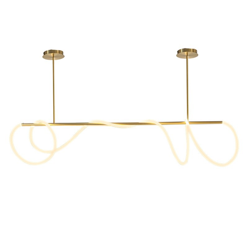 Post-moderno restaurante largo lámpara creativa manguera de silicona Art Bar diseñador cafetería recepción lámpara de escritorio