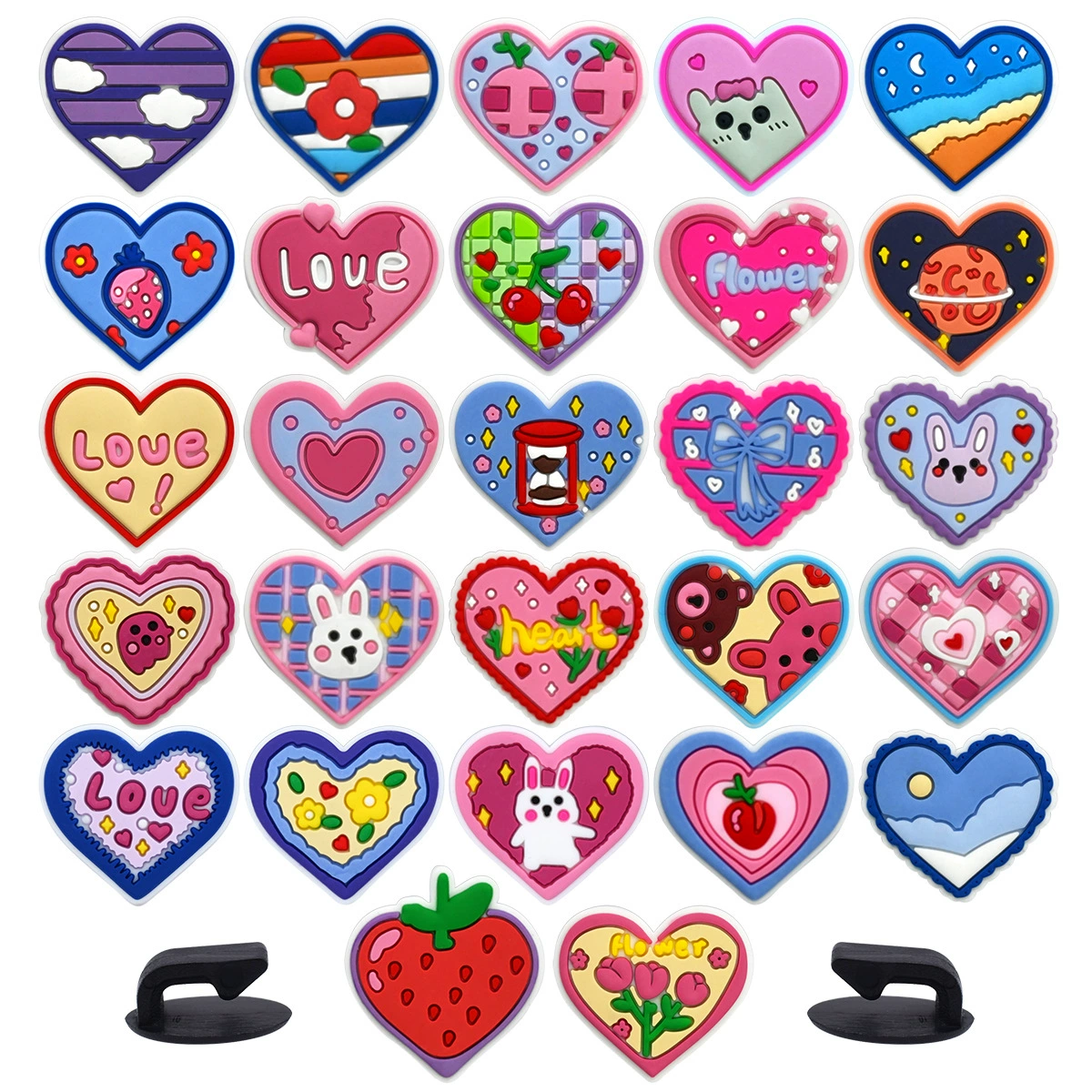 Трансграничная любовь серия обуви цветочные туфли пряжки дыры, зажатые туфли DIY личность мягкая резиновая мультяшная обувь аксессуары