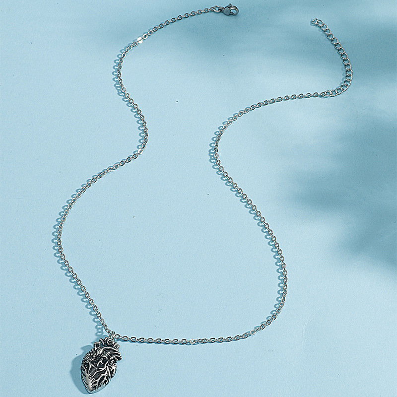 Punk Visceral Heart Pendant Necklace