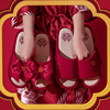 Festive red high elite slippers for beloved for bride