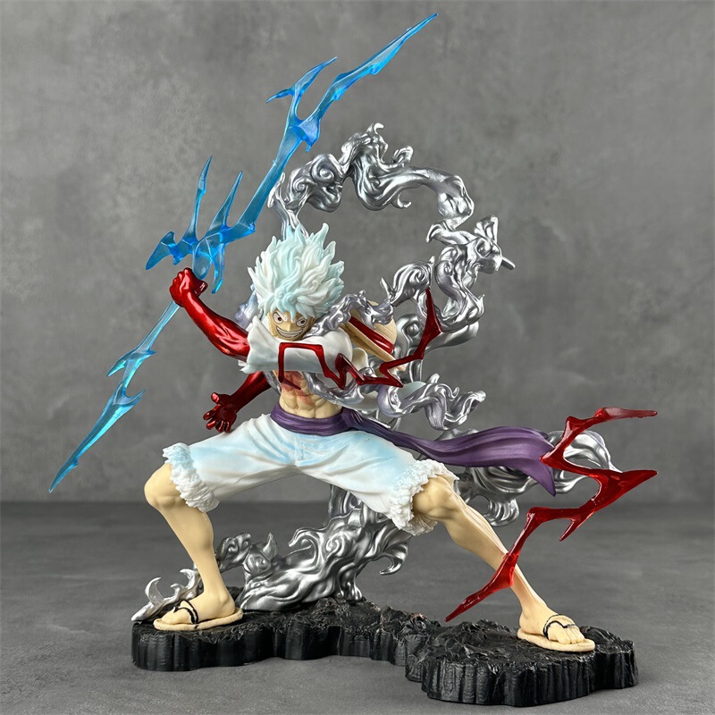 One piece hold the Thunder five gears NICKA Sun God lightning five gears Luffy anime hand-made model ornaments