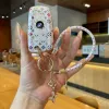 [Type A] Key cover + painted four-leaf flower long rope