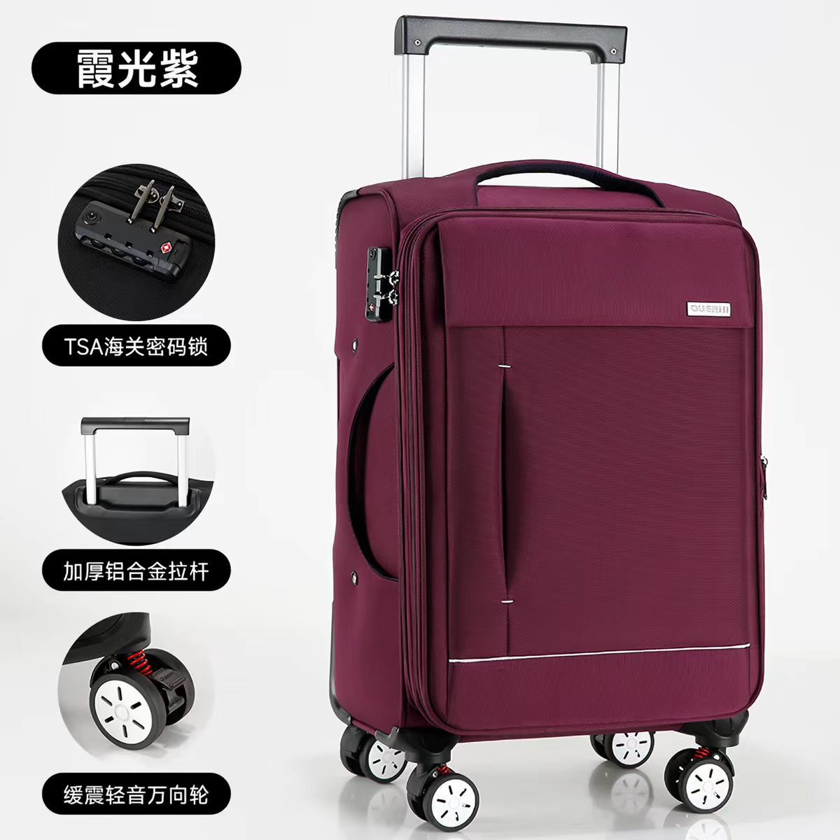 Maleta de Viaje con Ruedas Multidireccionales 28/40/50/60 Pulgadas de Poliéster Impermeable