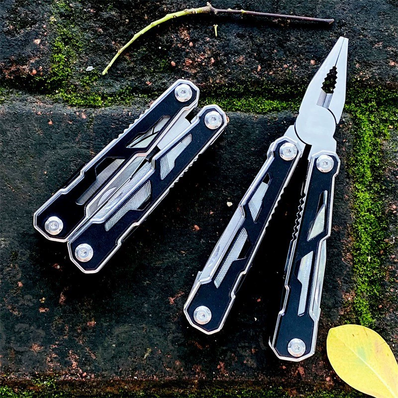 Мини-складной инструмент, многофункциональные цельностальные плоскогубцы, портативные универсальные плоскогубцы для улицы, Автомобильный ключ для аварийного оборудования