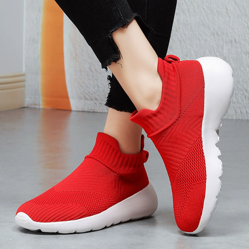 Новая трансграничная взрывная мужская и женская обувь большого размера летающие ходячие бахилы ножные ботинки повседневные ботинки носки пара туфли на толстой подошве