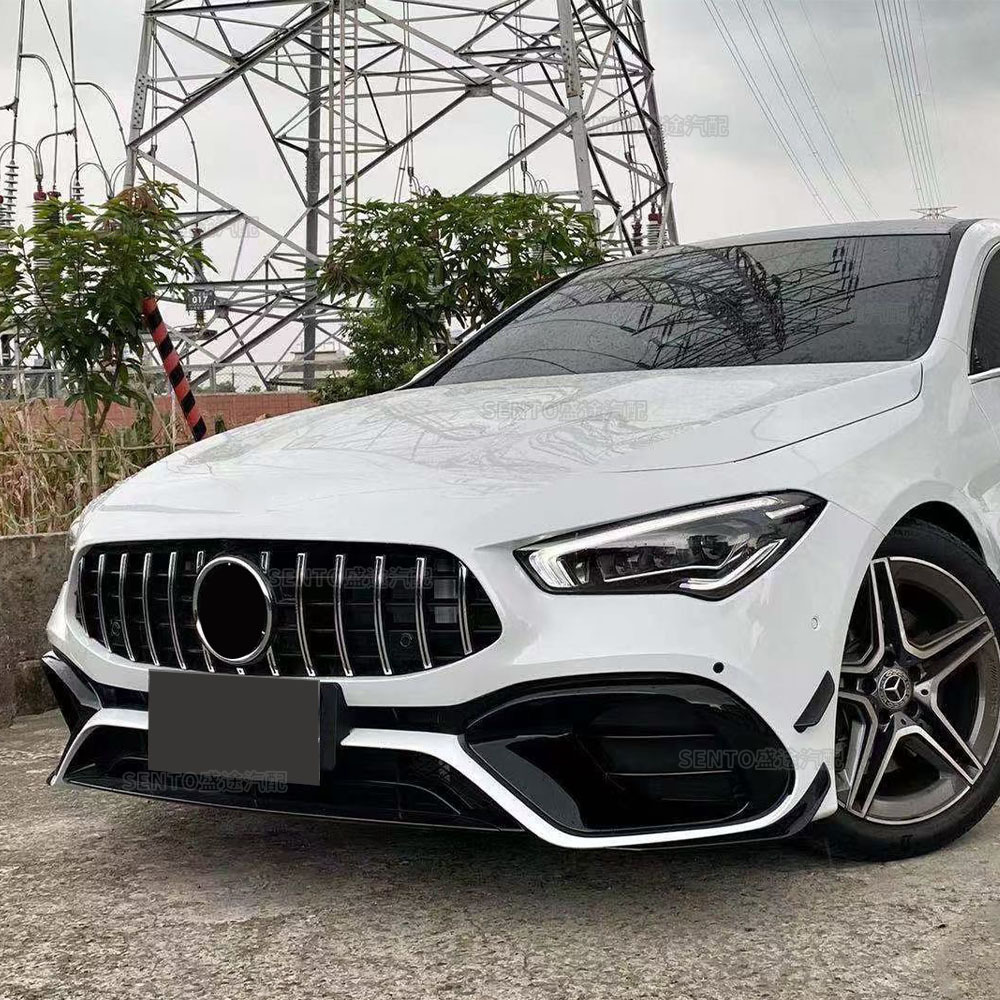Suitable for 2019-2025 Mercedes-Benz Cla Modified Gt Full Star W118 C118 Bumper Grille Vertical Bar Grille