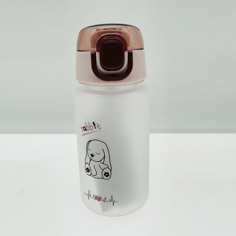 DOMETO rebote cubierta deportiva taza de plástico simple taza de agua de dibujos animados taza portátil de mano