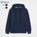 Zipper style sapphire blue red label