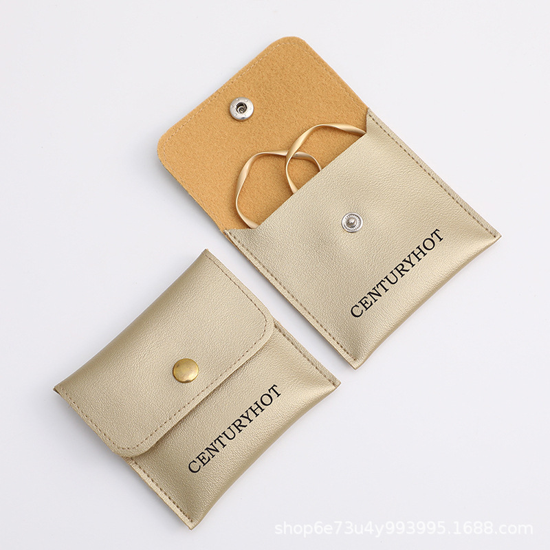 [Fábrica directa] marrón de alta gama de cuero de imitación pu joyería bolsa de la hebilla