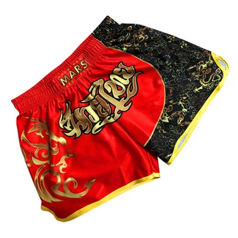 Cross-Border Muay Thai Shorts Mma Mixed Martial Arts Sanda Men's and Women's Boxing Uniforms Competition Training Ufc Fighting Uniforms Sports