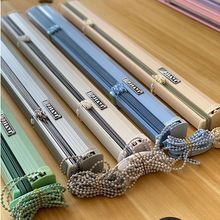 百叶窗窗帘卧室客厅遮光免另购铝遮阳办公室拉珠打孔春夏卷帘升降