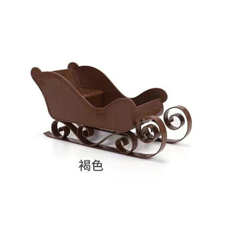 Trineo de Navidad transfronterizo decoración de trineo de plástico trineo de Navidad mini accesorios de trineo al por mayor