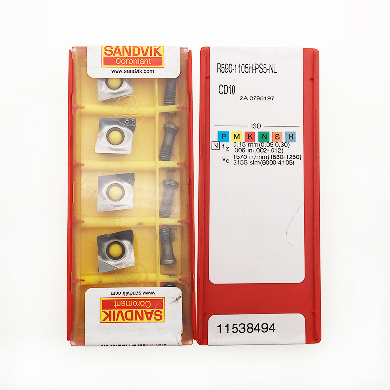 原装山特铣刀粒R590-1105H-PS5-NL CD10加工铝合金