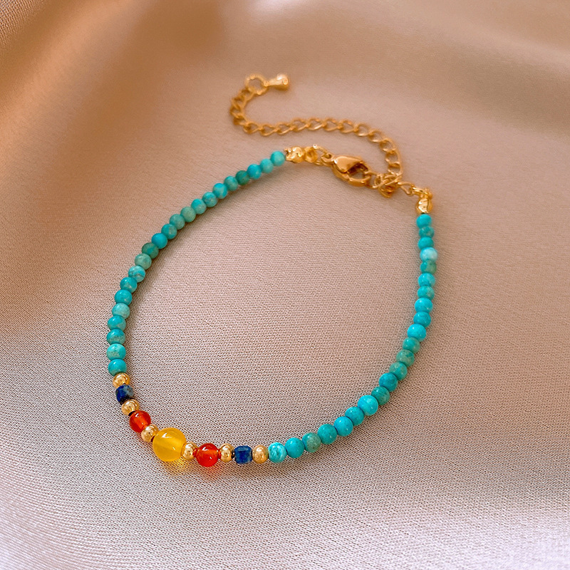 135 brazaletes - oro - azul