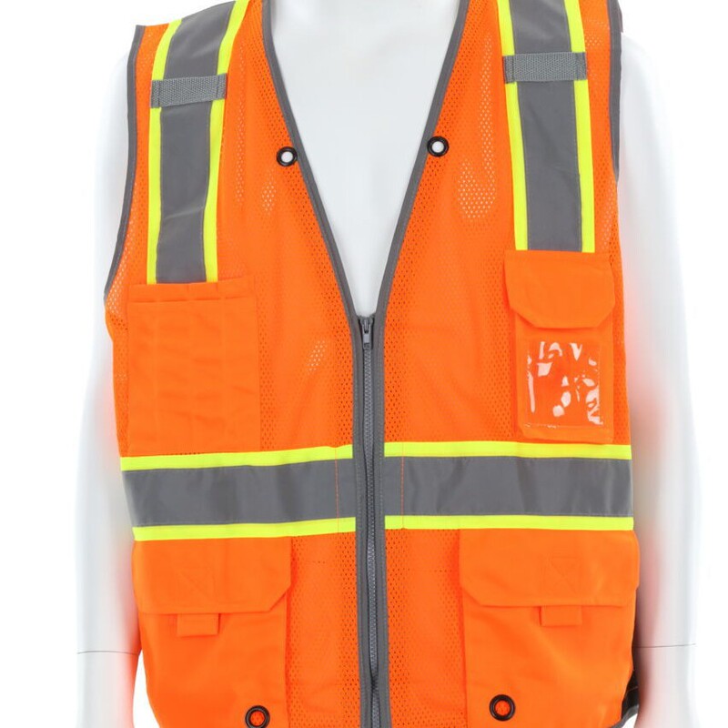Cross-Border Supply of High-Visibility Mesh Reflective Orange Safety Vests, Breathable Summer Workwear, Direct Sales from the Manufacturer