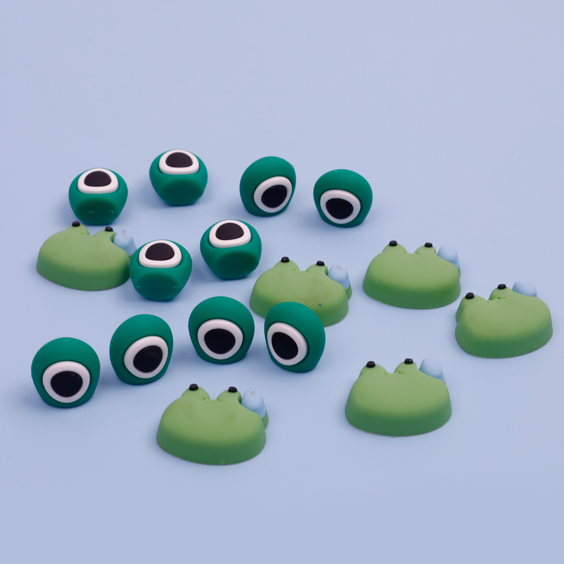 diy饰品贴小青蛙手机壳diy贴青蛙眼冰箱贴PVC软胶鞋包饰品贴片