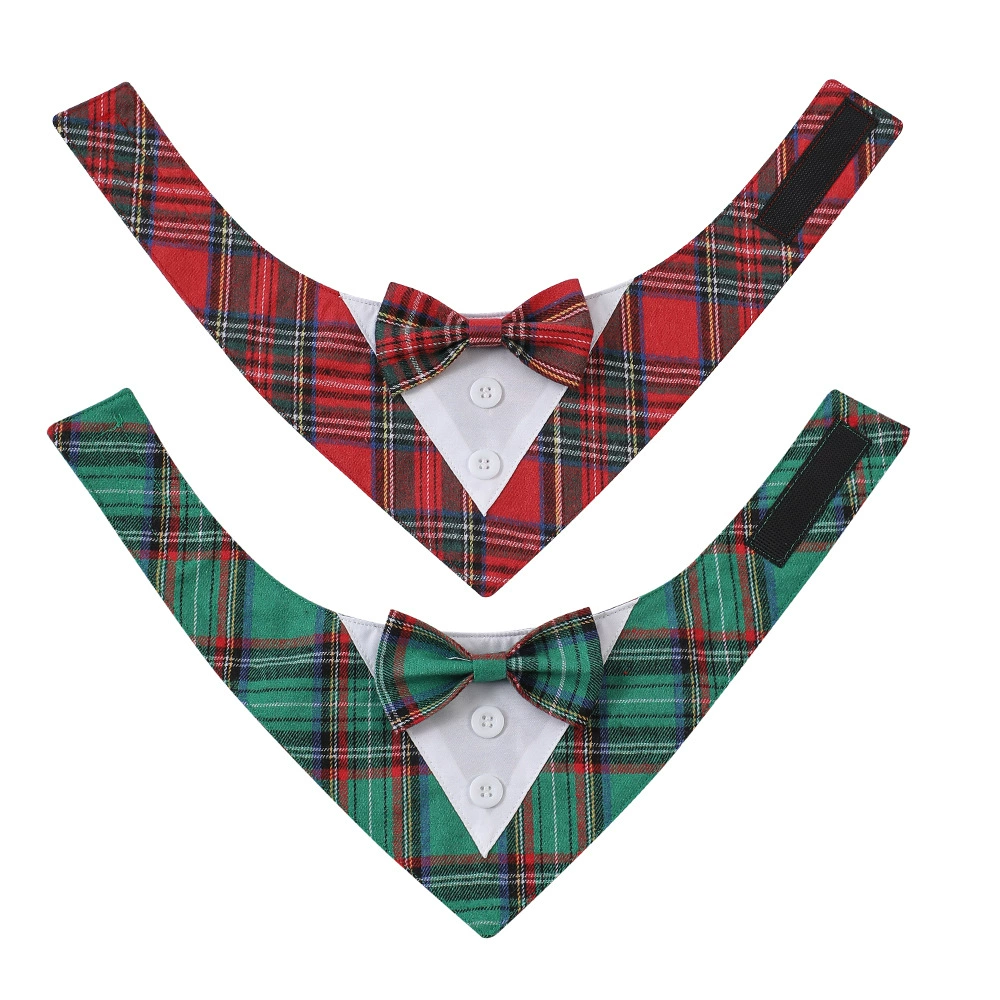 Tanpopo трансграничный новый завод спот британский стиль клетчатый костюм для домашних животных слюна липучка треугольное полотенце