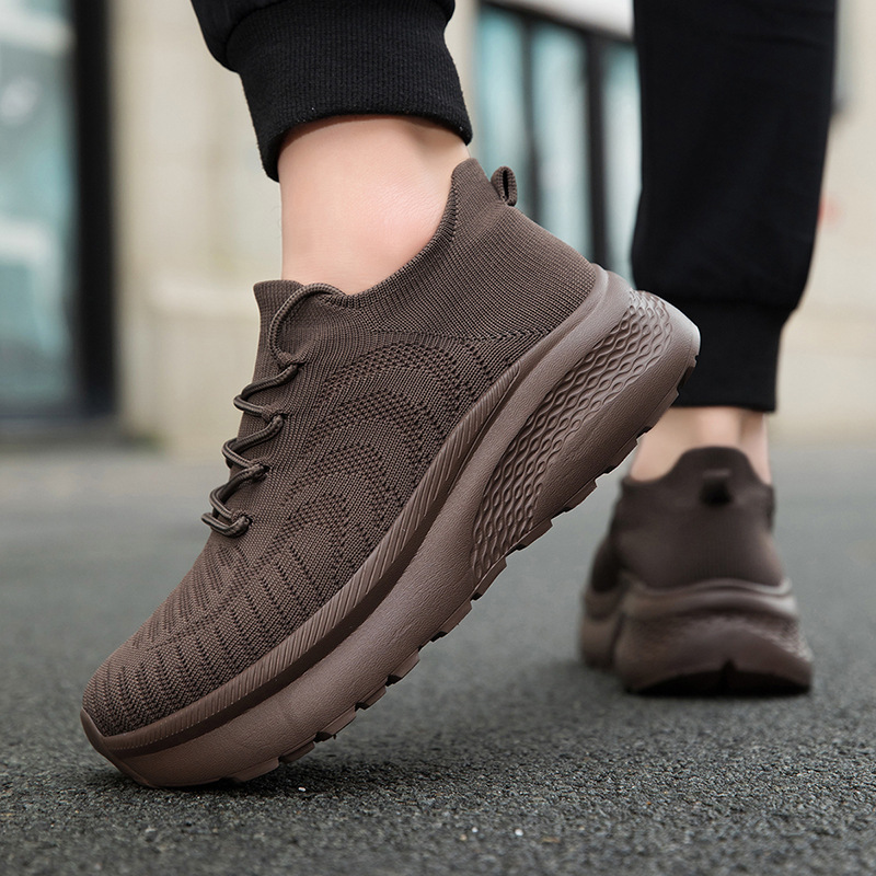 Zapatillas de Running con Suela Gruesa de Tejido y EVA Transpirables para Deportes