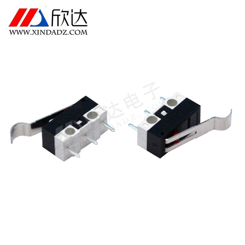 微动开关WK01微动开关带大弯柄鼠标微动开关带孔行程开关现货批发