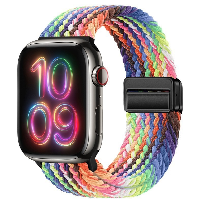 Applewatch10 ナイロン編組磁気時計ストラップ Apple iwach9876 Ultra SE 時計ストラップに適しています。