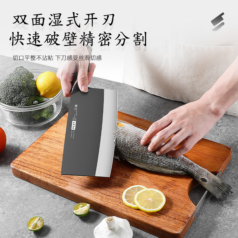 Cuchillo de cocina doméstico súper rápido afilado cuchillo de corte de carne de cocinero de corte de doble uso cuchillo de corte de cocina set
