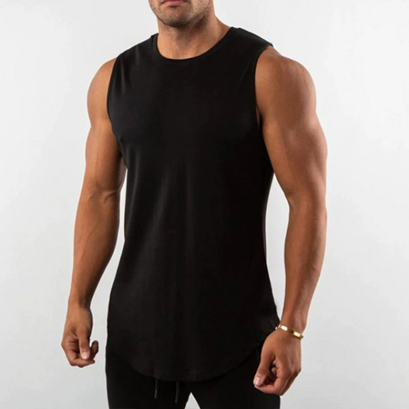 Футболка для зала, майка без рукавов, для бега, slim fit