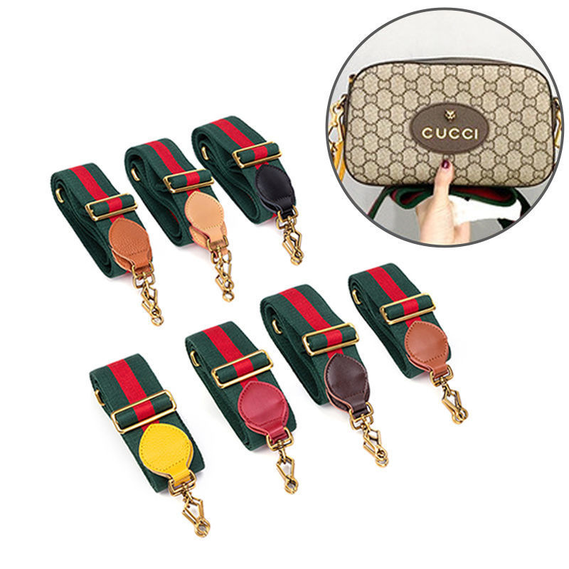 Suitable for Gucc Tiger Head Camera Bag Shoulder Strap Single with Wide Bag Strap Genuine Leather Green Ancient Canvas Bag Strap Adjustable Suitable for Gucc Tiger Head Camera Bag Shoulder Strap Single with Wide Bag Strap Genuine Leather Green Ancient Canvas Bag Strap Adjustable