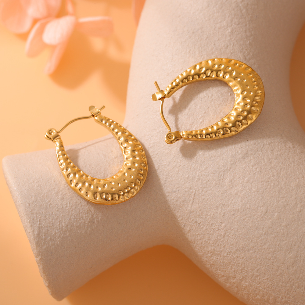 Pendientes de acero inoxidable estilo europeo, minimalista y ligero
