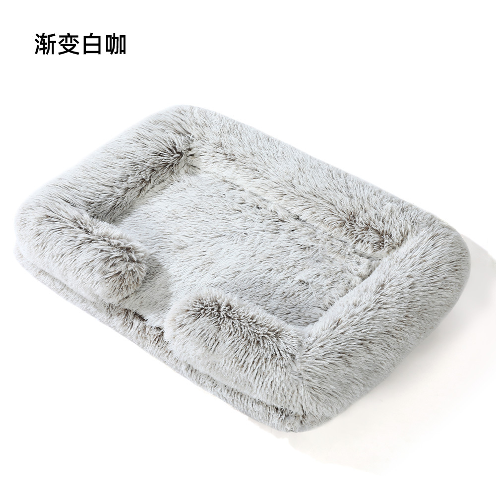 Fábrica de peluche de invierno para mascotas peluche para gatos nido para perros cuadrado cojín para mascotas cama para gatos cama para perros suministros para mascotas