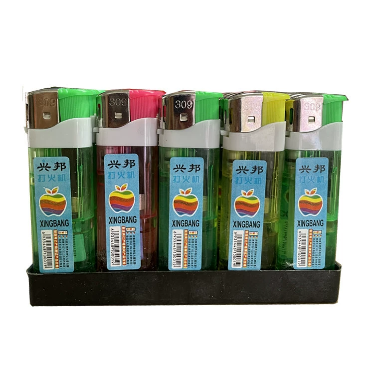 Завод прямых продаж Xingbang Da 309 одноразовые зажигалки утолщенные взрывозащищенные Пластиковые открытого огня рекламные зажигалки маркировки
