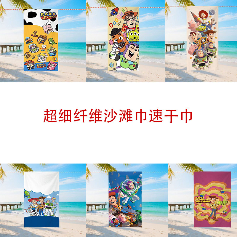 Classic Anime Toy Story Beach Towel with Buzz Lightyear and Woody Digital Print, Microfiber Double-Sided Towel Classic Anime Toy Story Beach Towel with Buzz Lightyear and Woody Digital Print, Microfiber Double-Sided Towel