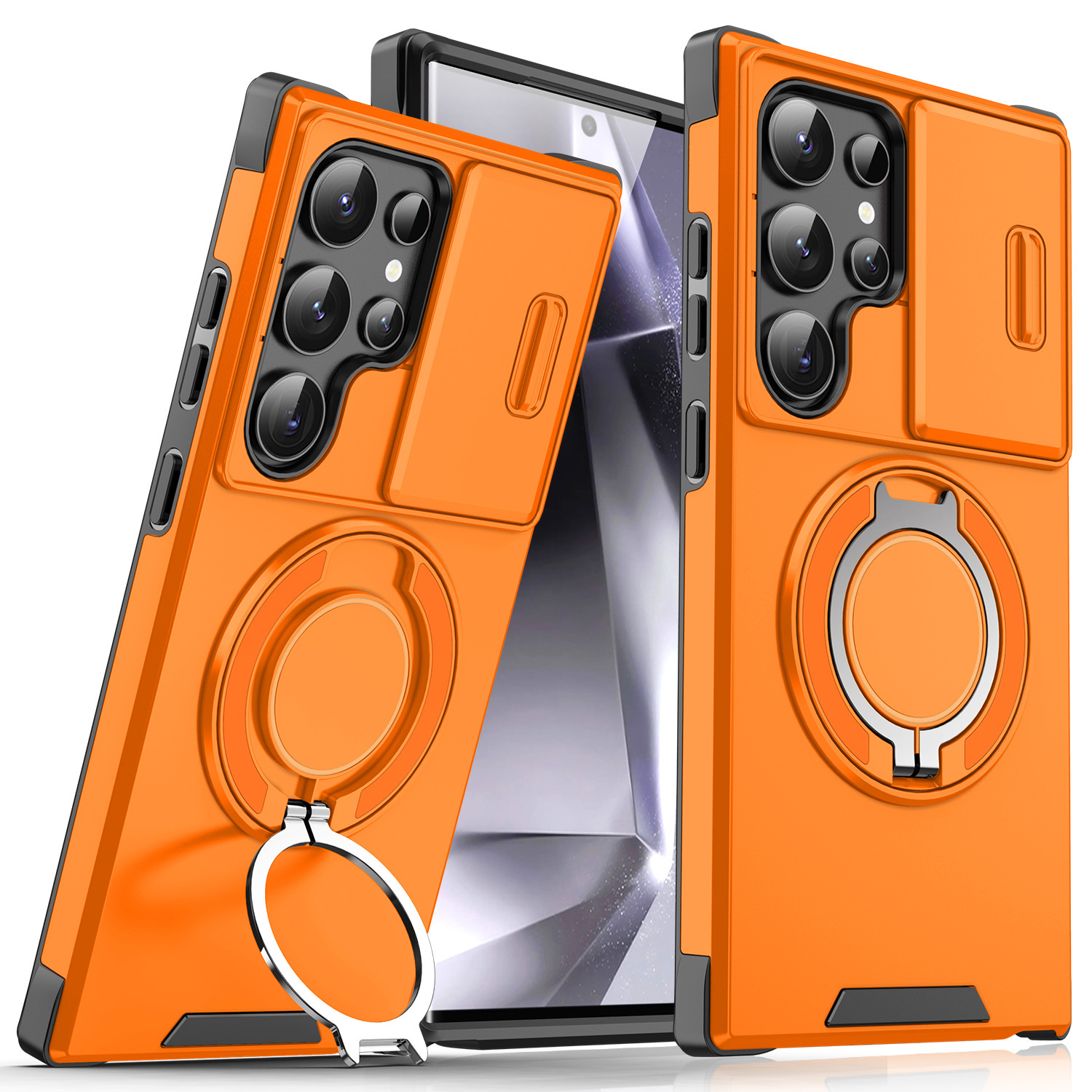 Samsung S25 S24 Ultra A55 A15 Protective Phone Case With Stand_voghion.com