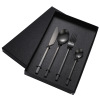 Matte set stainless steel, tableware, 4 piece set