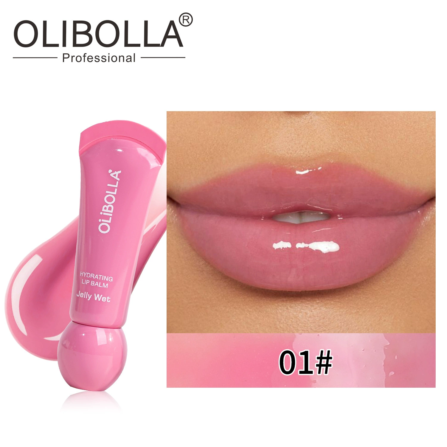 Увлажняющий бальзам для губ OLIBOLLA Jelly Wet, блеск-лосьон, 6 оттенков