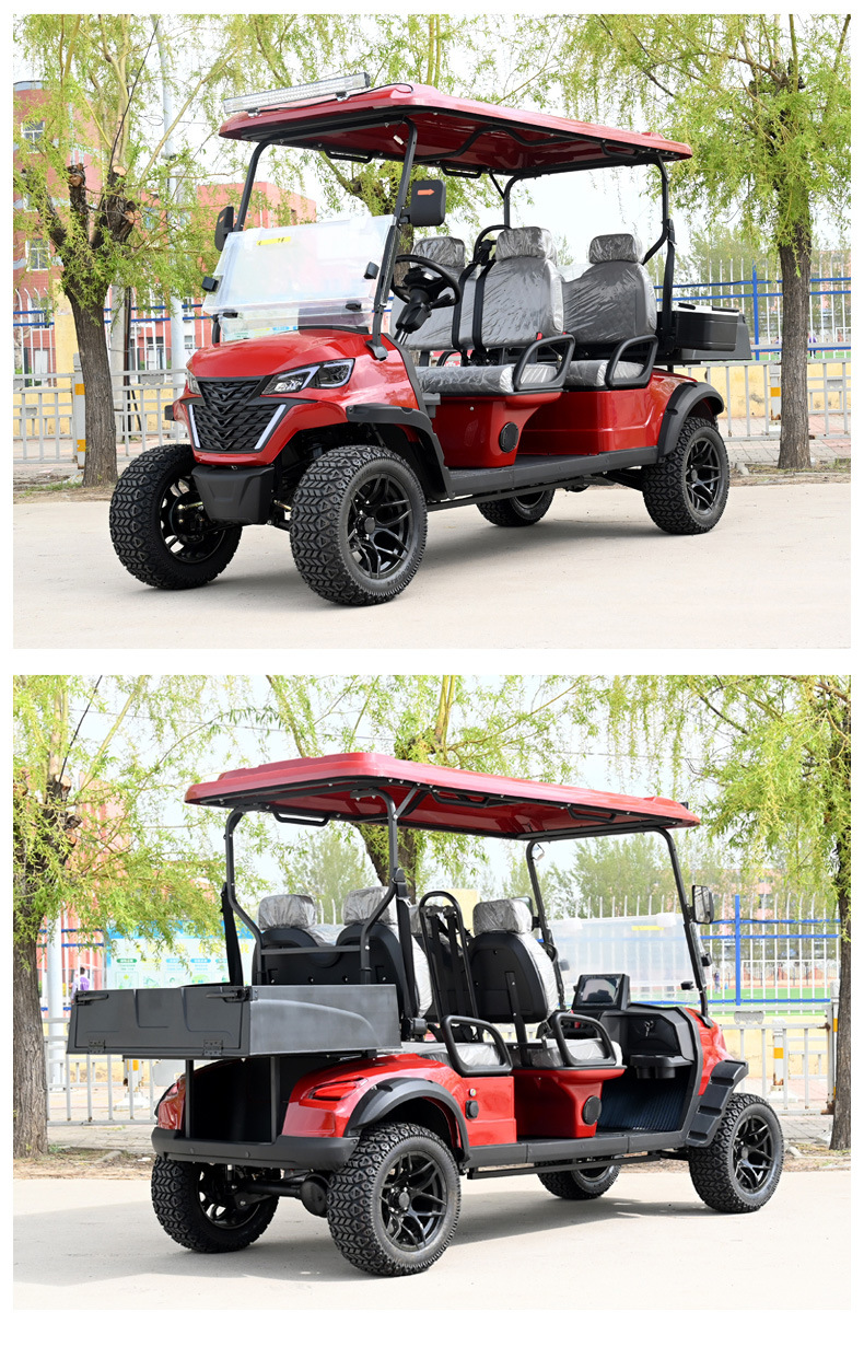 Cross-border 8-seater electric shuttle vehicle for scenic areas, hotels, and tourist attractions, with a bucket for reception and camp areas