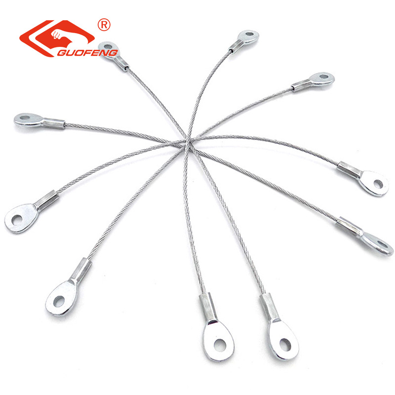 Los fabricantes suministran acero inoxidable 304 cuerda de acero cuerda de alambre de elevación mecánica remachado terminal cuerda de alambre de acero inoxidable en ambos lados