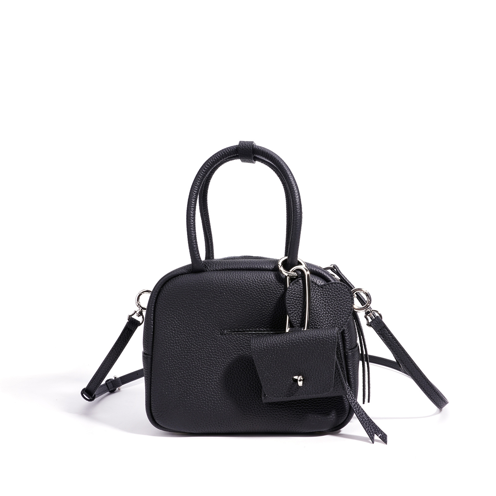 Cross-Border Casual Versatile Boston Women's Bag, Korean Style Niche Genuine Leather Crossbody Bag, Designer Handbag - Thumbnail 7