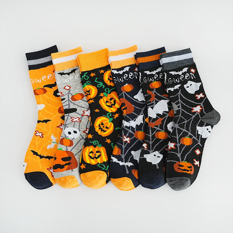 Hot-Selling Fun, Cute, Stylish, Cool, Crazy, Novelty Cotton Crew Halloween Socks for Men and Women