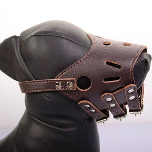 Намордник для домашних животных, намордник для собак, намордник против лая и укуса, намордник для собак из искусственной кожи, доступны 2 цвета