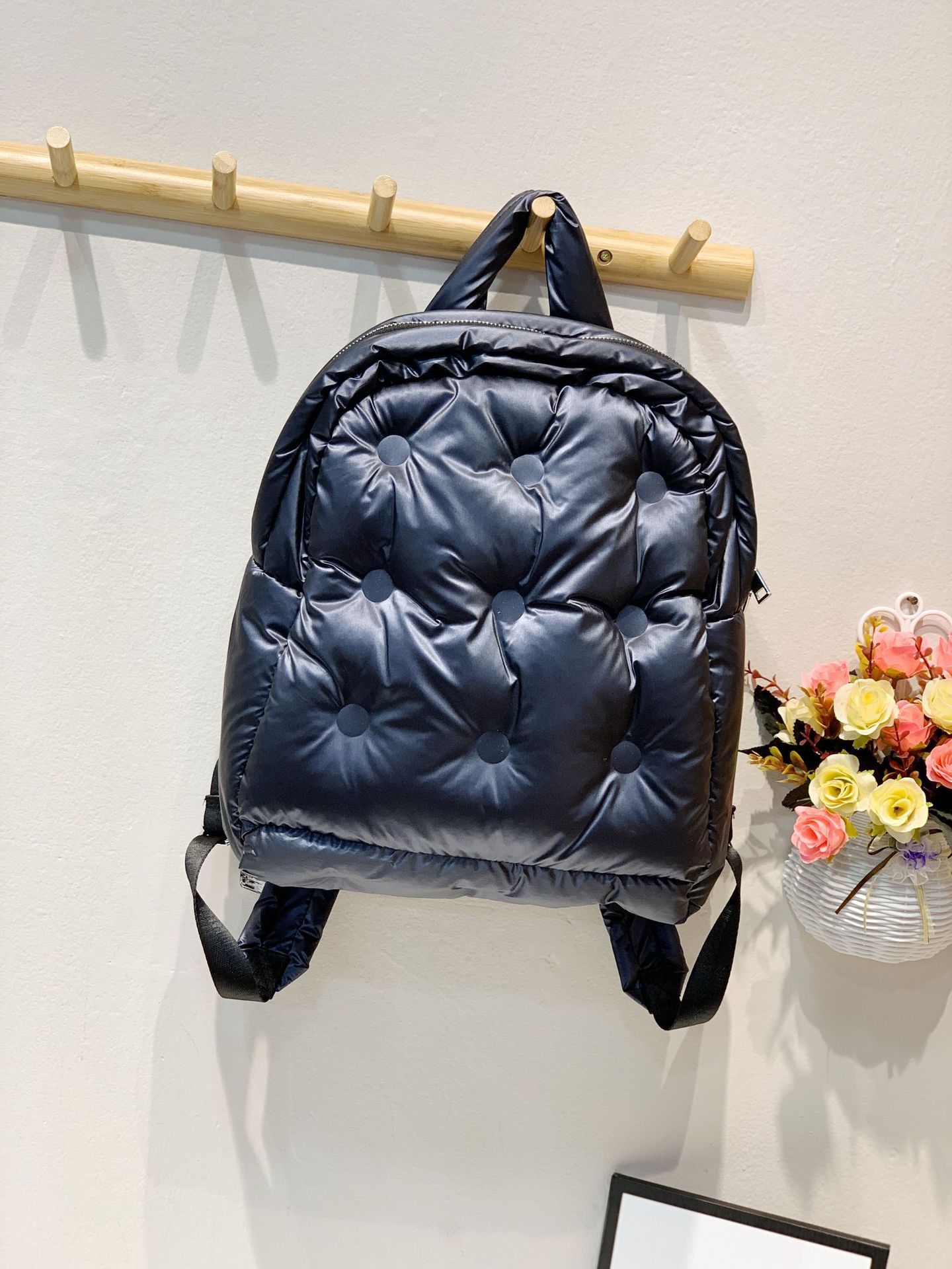 24 Autumn and Winter New Casual Cotton Bag Korean Trendy Fashion Cotton Jacket Space Cotton Air Bag Satchel Shoulder and down Women's Versatile