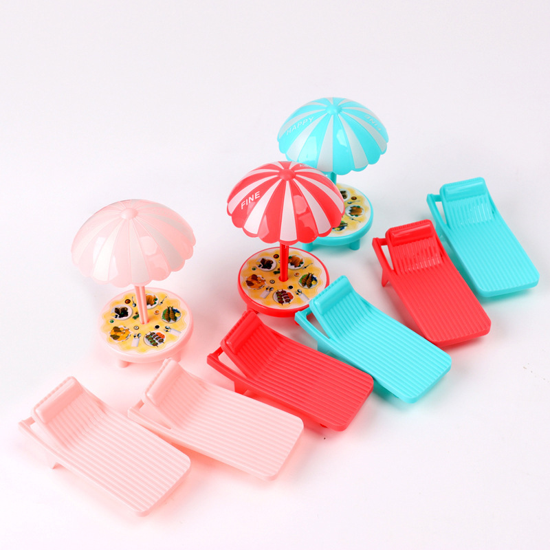 Dollhouse Pretend Play Children's Outdoor Beach Chair Toy Table and Chair Set Scene Model Decoration Beach Umbrella Table Chair Dollhouse Pretend Play Children's Outdoor Beach Chair Toy Table and Chair Set Scene Model Decoration Beach Umbrella Table Chair