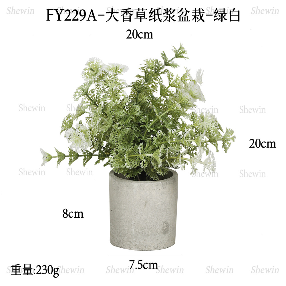 Más de 240 combinaciones populares de macetas con plantas verdes artificiales, decoraciones para el hogar, flores artificiales, bonsáis cilíndricos de pulpa de papel.