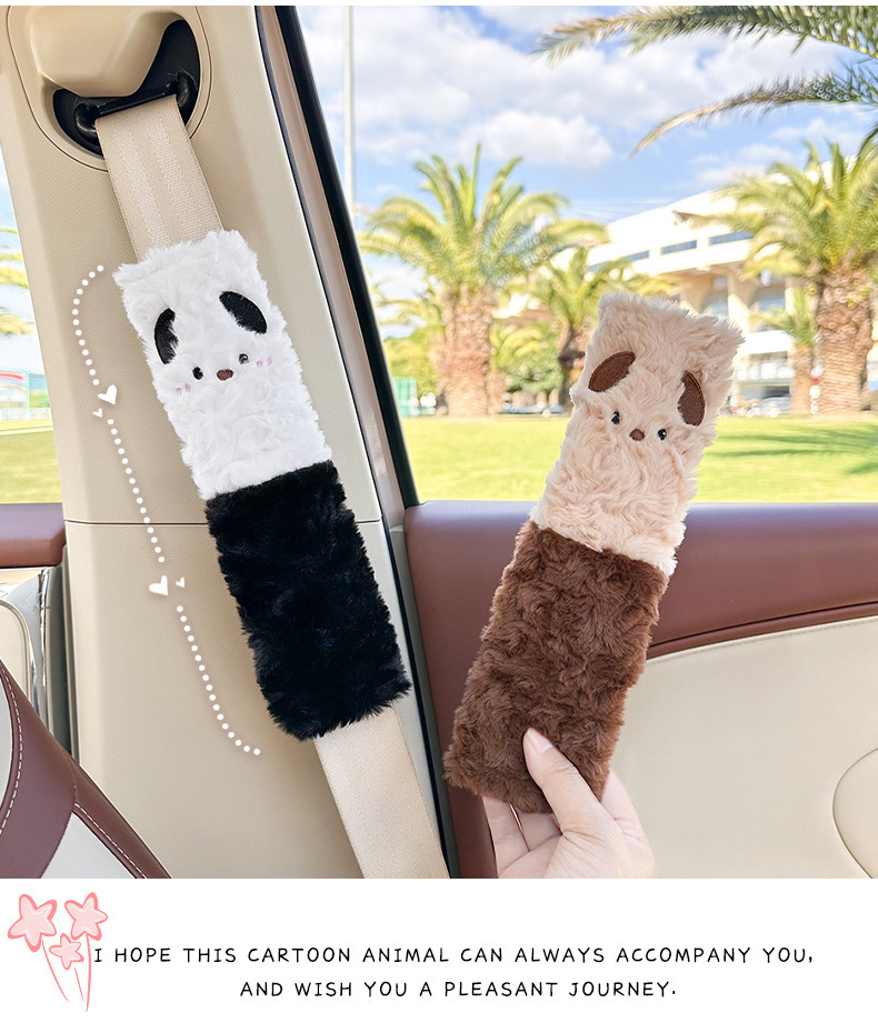 Blue Rain Car Seatbelt Shoulder Pad Cute Car Anti-Strangling Seatbelt Protector Autumn and Winter Car Shoulder Pad