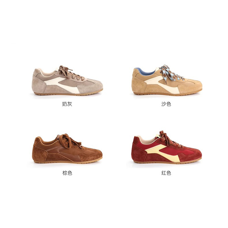 Grape Mom otoño nuevo estilo de moda retro contraste cabeza cuadrada estilo casual Forrest zapatos ins mujeres nuevo estilo