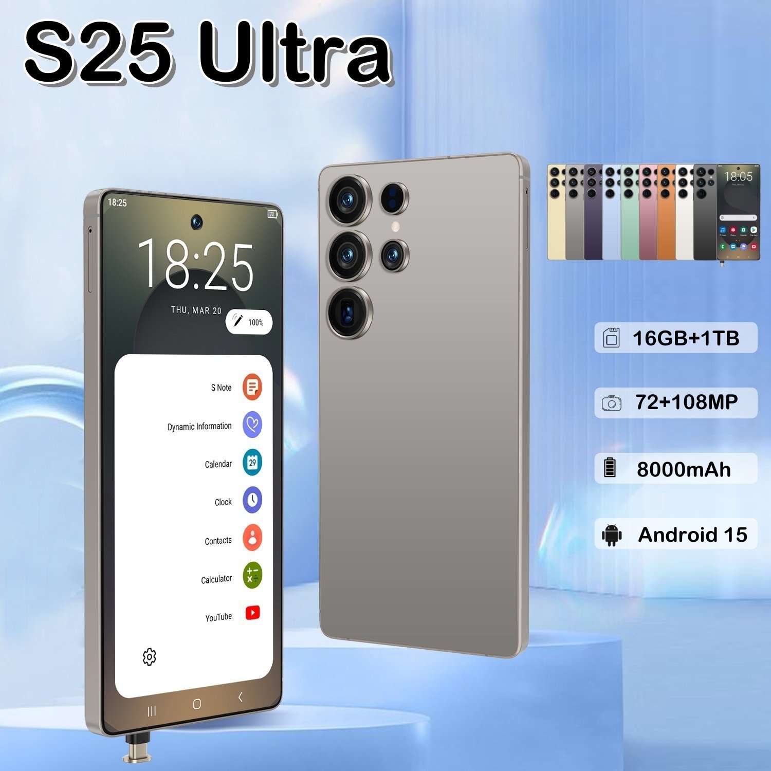 Teléfono Inteligente S25 Ultra 6.9 Pulgadas 16+1T Doble SIM Pantalla HD image 4